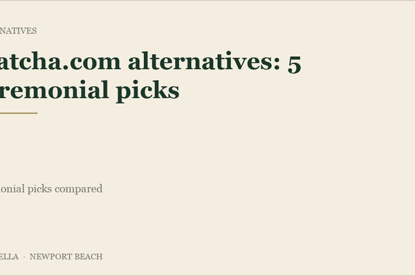 Five ceremonial matcha alternatives to Matcha.com