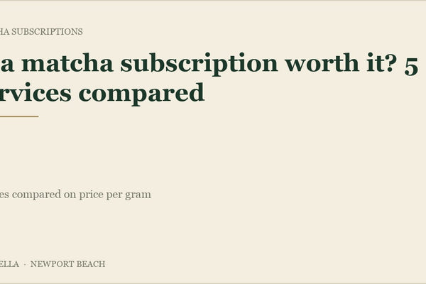 Five matcha subscription services compared on price per gram