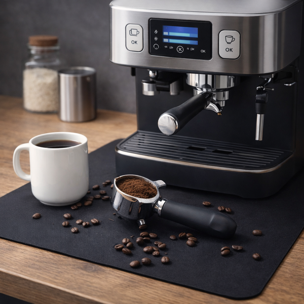 Strabella Coffee Bar Mat - Super Absorbent Coffee Mat, Quick Dry, Non-Slip in Dark Gray - Strabella Home
