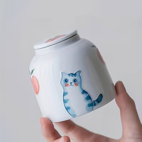 Strabella 1pc Ceramic Storage Jar for Matcha Tin, Coffee, Tea, and Small Objects - Ideal Cereal Grocery Storage - Strabella Home