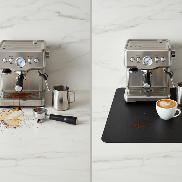 Strabella Coffee Bar Mat - Super Absorbent Coffee Mat, Quick Dry, Non-Slip in Dark Gray - Strabella Home