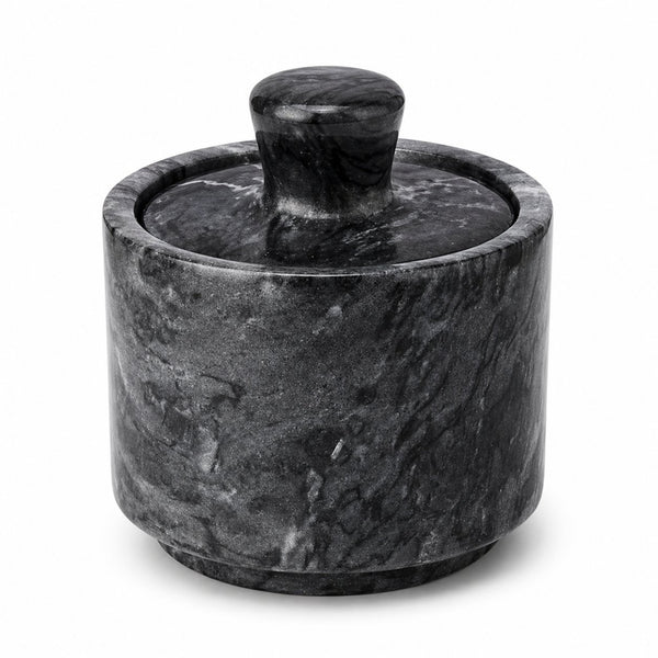 Marble Salt Cellar — Hand-Carved with Lid | Strabella