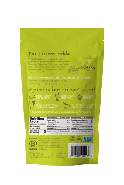 Sencha Naturals matcha powder