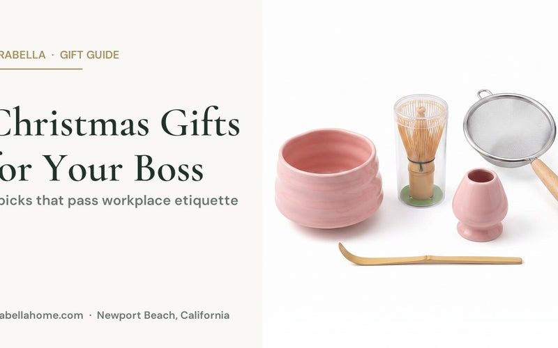 Christmas gifts for your boss 2026 — Strabella matcha tea set with sifter