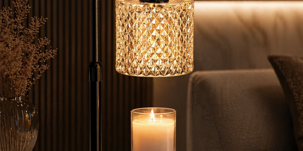 Adjustable candle warmer lamp with timer