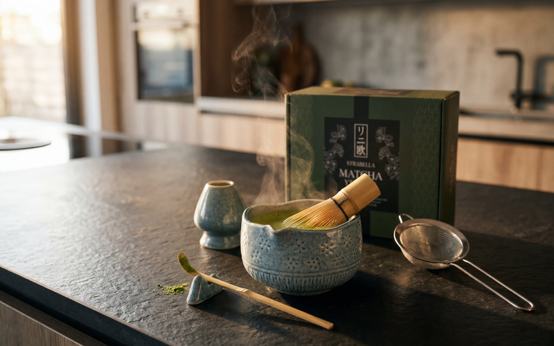 Elegant Japanese matcha ceremony