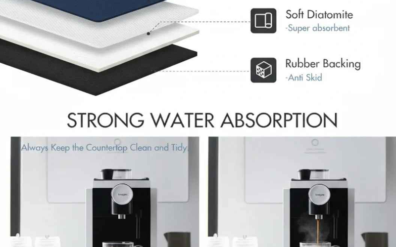 Strabella navy dish drying mat