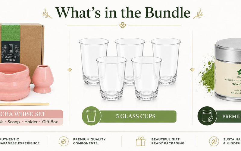Iced matcha ritual at home — Strabella matcha kit lifestyle scene
