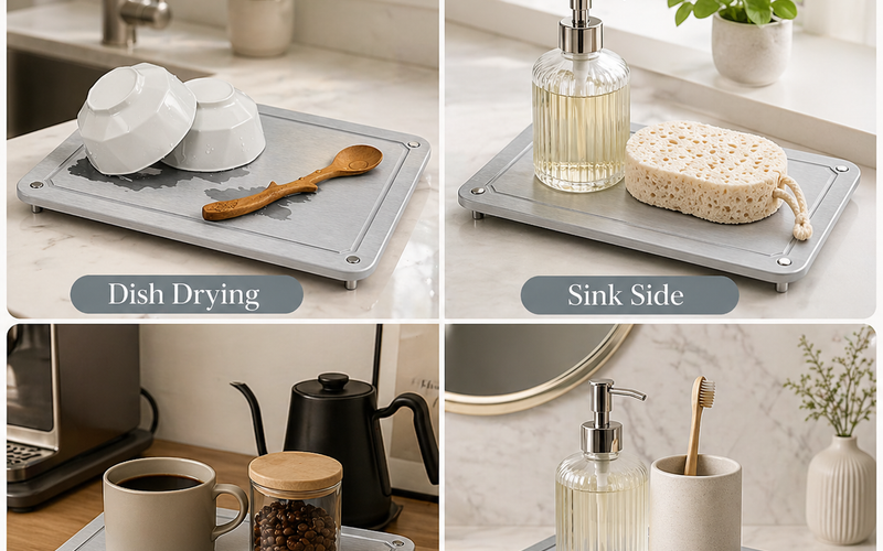 Stone drying mat across four rooms