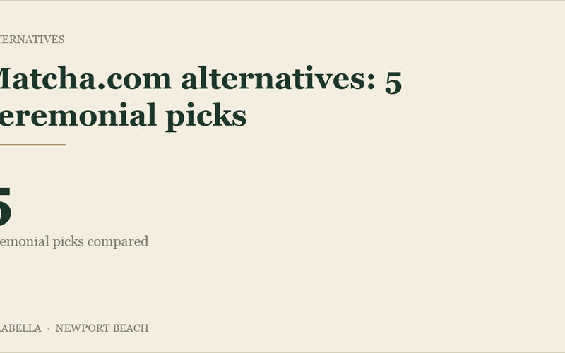 Five ceremonial matcha alternatives to Matcha.com
