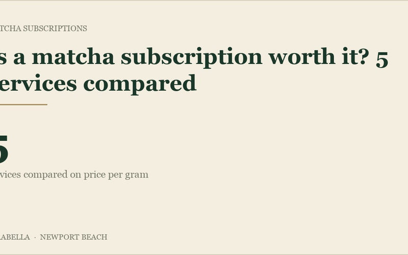 Five matcha subscription services compared on price per gram