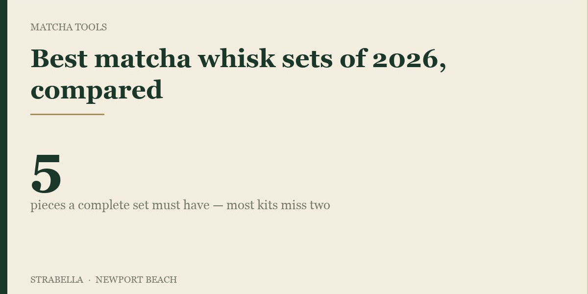 A complete matcha set has five pieces; most kits leave out two of them