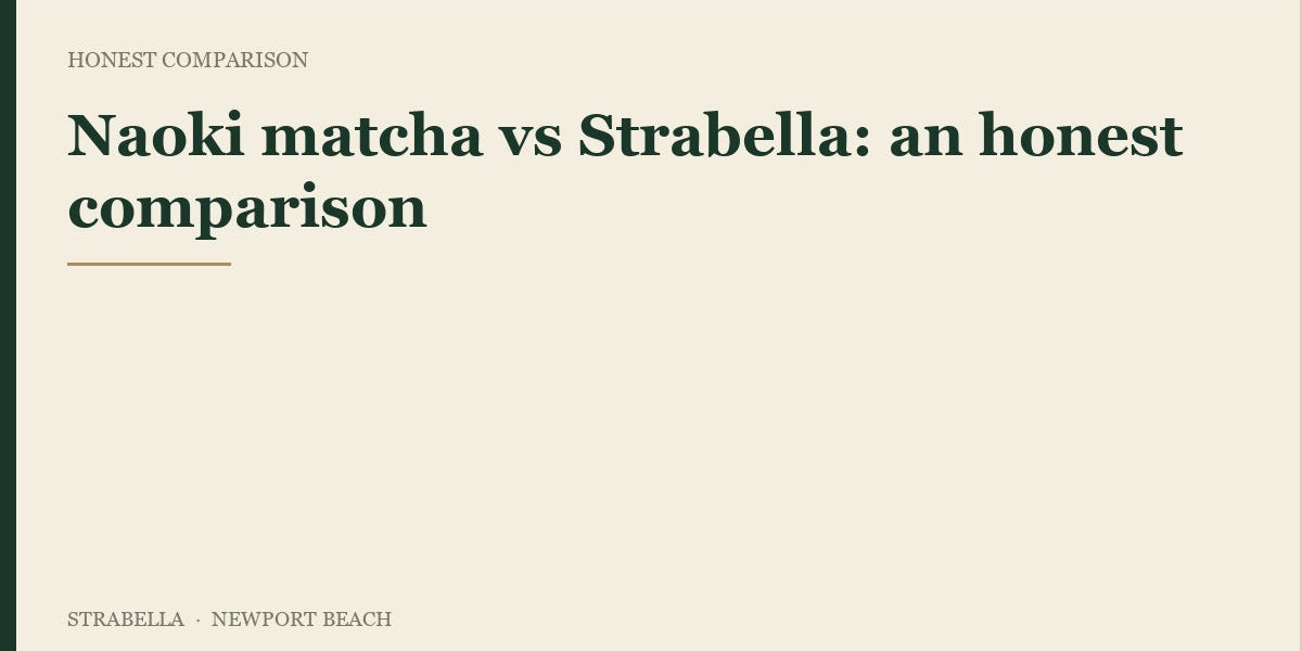 Naoki matcha compared with Strabella Asanagi