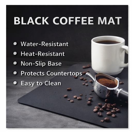 Strabella Coffee Bar Mat - Super Absorbent Coffee Mat, Quick Dry, Non-Slip in Dark Gray - Strabella Home