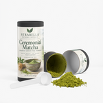 Asanagi ceremonial matcha tin, back label with net weight 1.9 oz (54 g)
