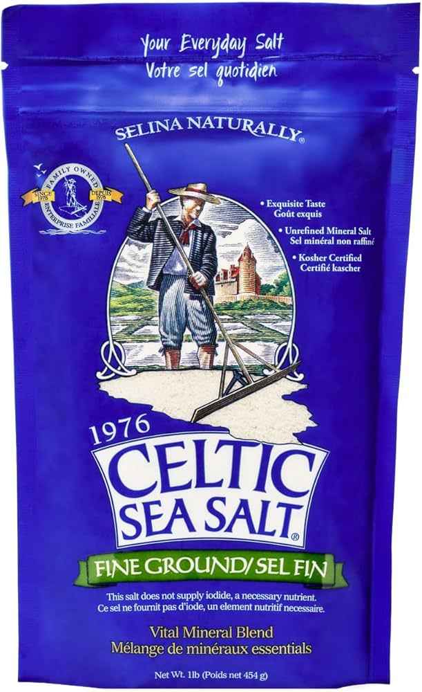 Celtic Sea Salt Fine Ground Sea Salt, Kosher Certified, Resealable Bag – 16 oz - Strabella Home