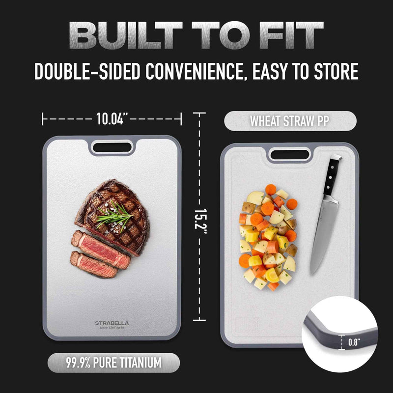 Strabella Titanium Cutting Board - Antibacterial and Scratch Resistant Holiday Gift Set - Strabella Home