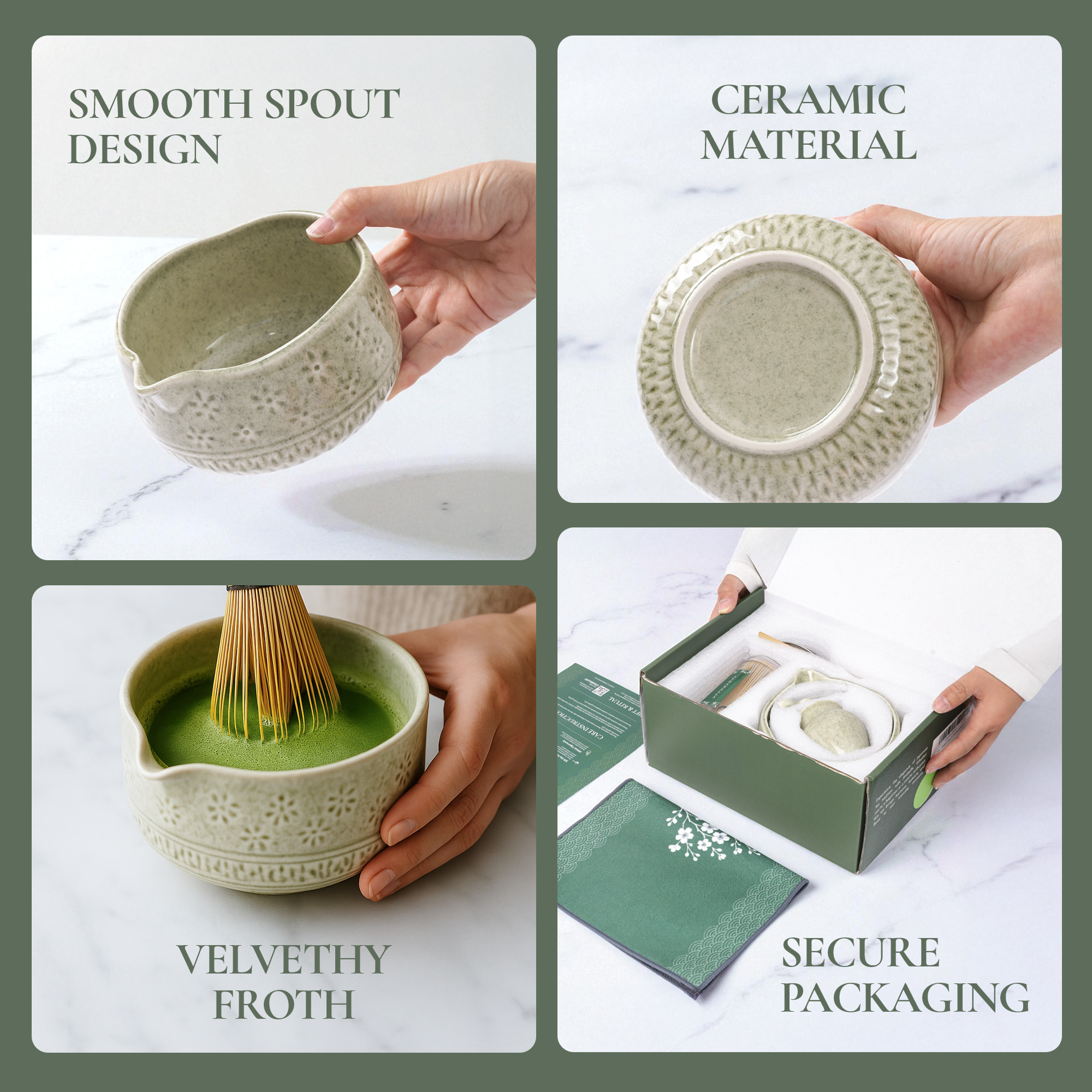 Whisk Set – Bamboo Whisk & Ceramic Bowl | Strabella - Strabella-Home