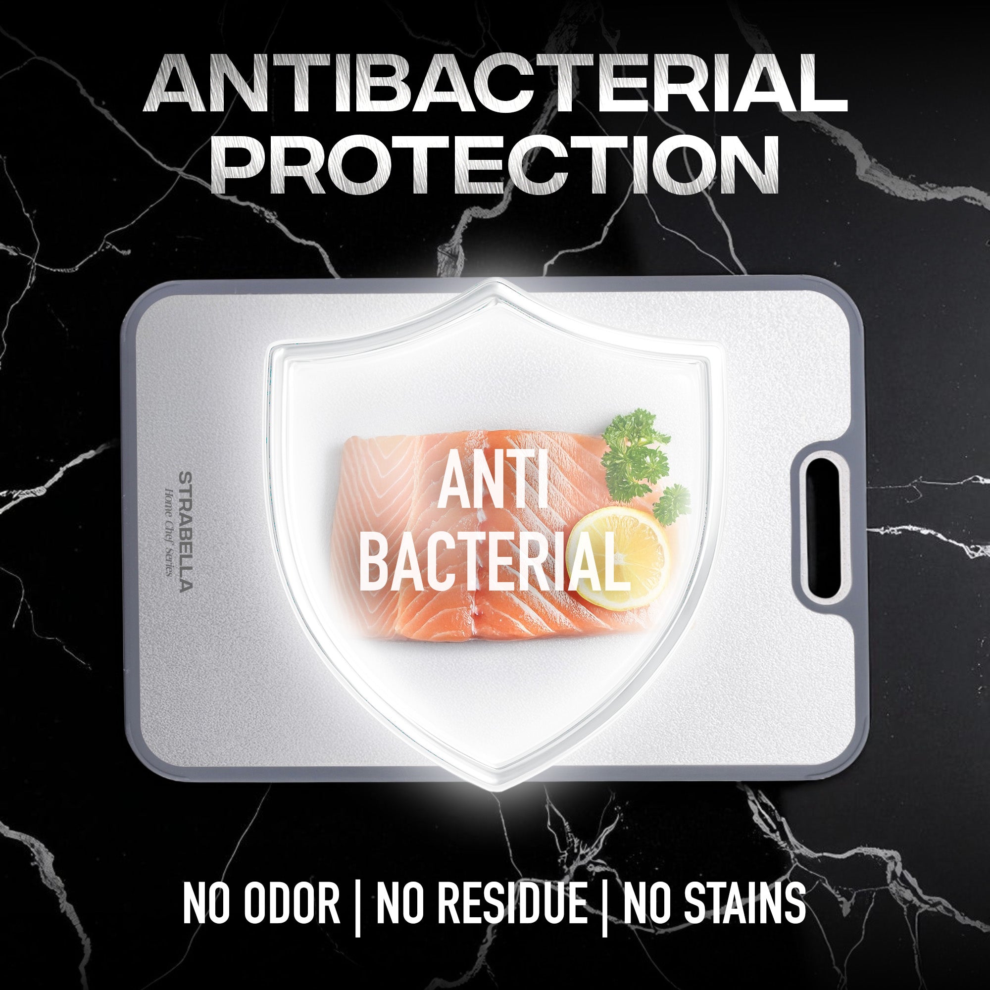 %100 Titanium Cutting Board – Antibacterial, Scratch Resistant | Strabella - Strabella-Home