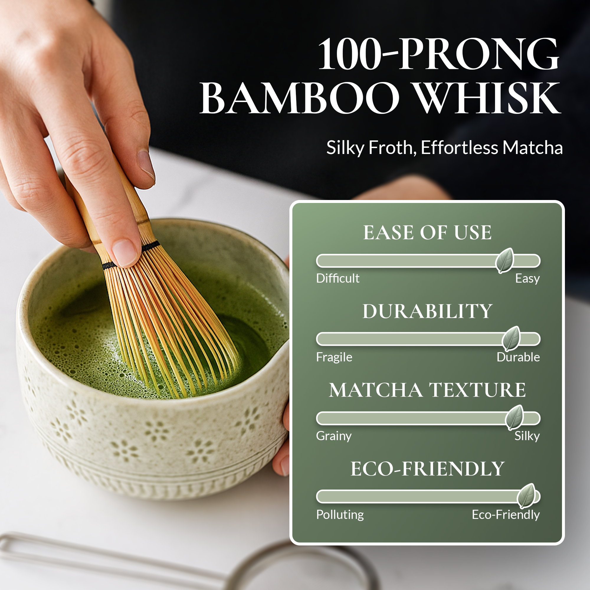 Whisk Set – Bamboo Whisk & Ceramic Bowl | Strabella - Strabella-Home
