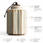 Strabella Ru Kiln Ceramic Tea Caddy — handcrafted ceramic, view 2