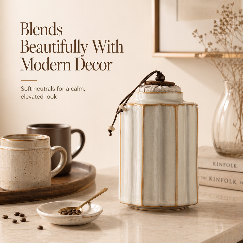 Strabella Ru Kiln Ceramic Tea Caddy — handcrafted ceramic, view 9