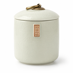 Ru Kiln Crackle Ceramic Tea Caddy — Fitted Lid, 200ml