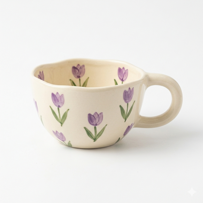 Hand-Pinched Matcha Tea Cup — 8.5 oz Ceramic | Strabella