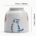 Strabella 1pc Ceramic Storage Jar for Matcha Tin, Coffee, Tea, and Small Objects - Ideal Cereal Grocery Storage - Strabella Home