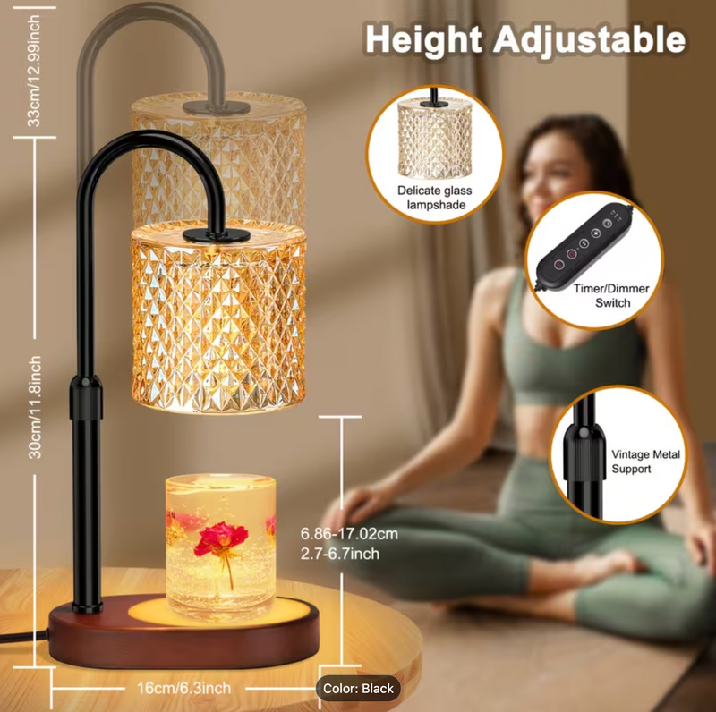 Adjustable Candle Warmer Lamp — Dimmable + Timer | Strabella