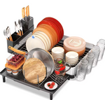 304 Stainless Steel Dish Rack — Expandable, 2-Tier | Strabella