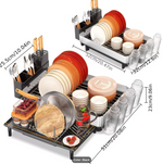 304 Stainless Steel Dish Rack — Expandable, 2-Tier | Strabella