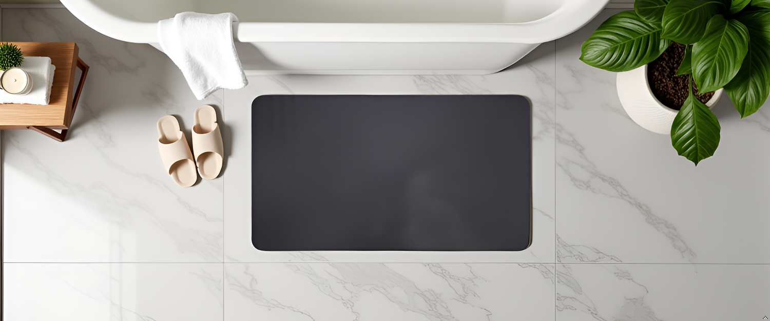 Strabella  Shower Mat Non Slip Quick Dry