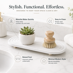 Stylish, functional, effortless — absorbs water quickly, easy to clean, minimal modern style
