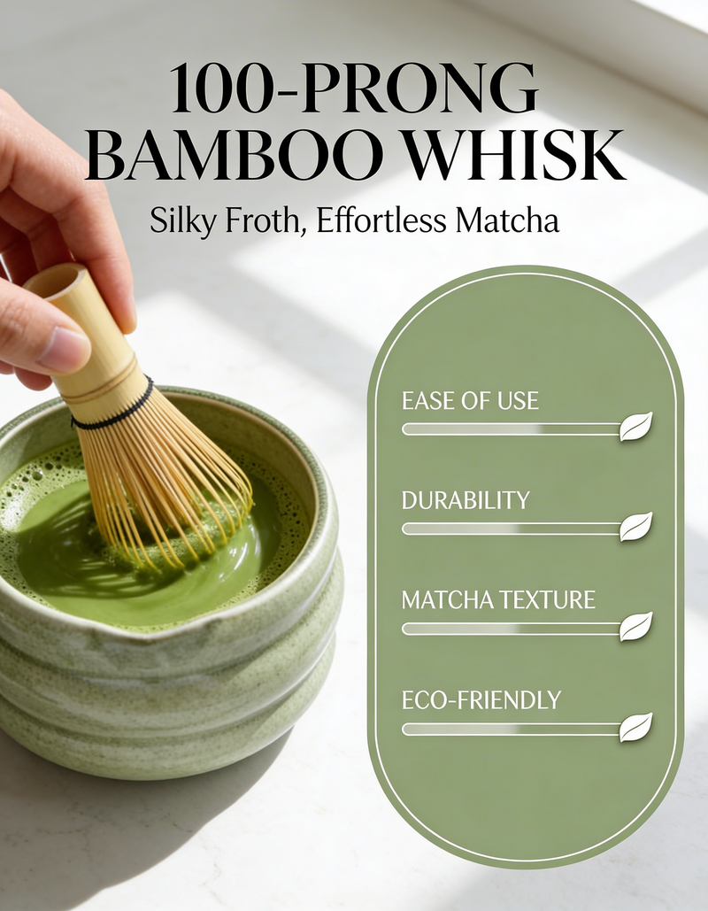 Strabella Matcha Set - Premium Bamboo Whisk & Ceramic Bowl Gift Set for Perfect Tea Ceremony - Strabella Home