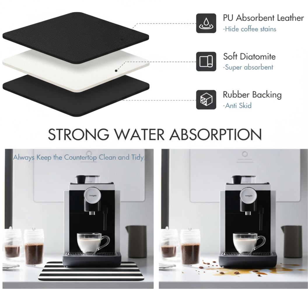 Dish Drying Mat – Absorbent, Non-Slip Kitchen Mat | Strabella