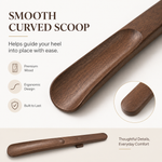 Ergonomic handle curve — long handle shoehorn for seniors and back pain