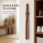 Stand-up shoe horn for seniors and elderly — no bending required