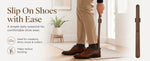 Ergonomic curve — long handle shoehorn shape detail for back pain and limited mobility