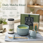 Strabella Father's Day matcha gift box with blue ceramic accessories ready for gifting