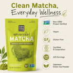 Whisked sencha matcha bowl — frothy chasen preparation