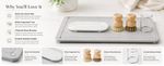 Why you'll love it — quick-dry mat, organized tray, dual-fiber wood brushes, durable stainless holder