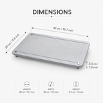 Stone Drying Mat dimensions — 40 x 30 cm fits standard counter space