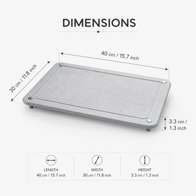 Stone Drying Mat dimensions — 40 x 30 cm fits standard counter space