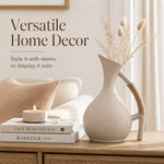 Stoneware pitcher in use on kitchen counter — Strabella Home & Kitchen