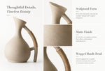 Cork seal feature — leak-proof natural cork stopper pitcher