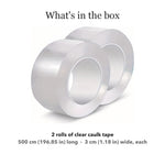 caulk tape — what is included: two clear rolls of sealing tape