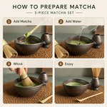 How to prepare matcha — 4 step guide using the gilt 5-piece matcha ceremony set