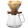 Diamond-Cut Glass Pour-Over Coffee Maker — 600ml Carafe & Dripper