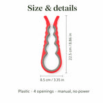 Jar opener — 22.5 cm (8.86 in) long and 8.5 cm (3.35 in) wide